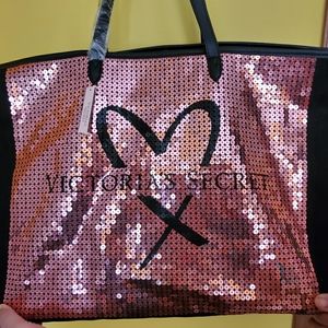 Victoria secret pink sequined bag